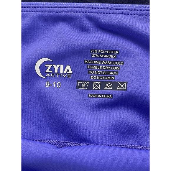 Zyia Active Womens 8 - 10 Tight Legging Crop Purple Compression Active Cropped - Picture 11 of 11
